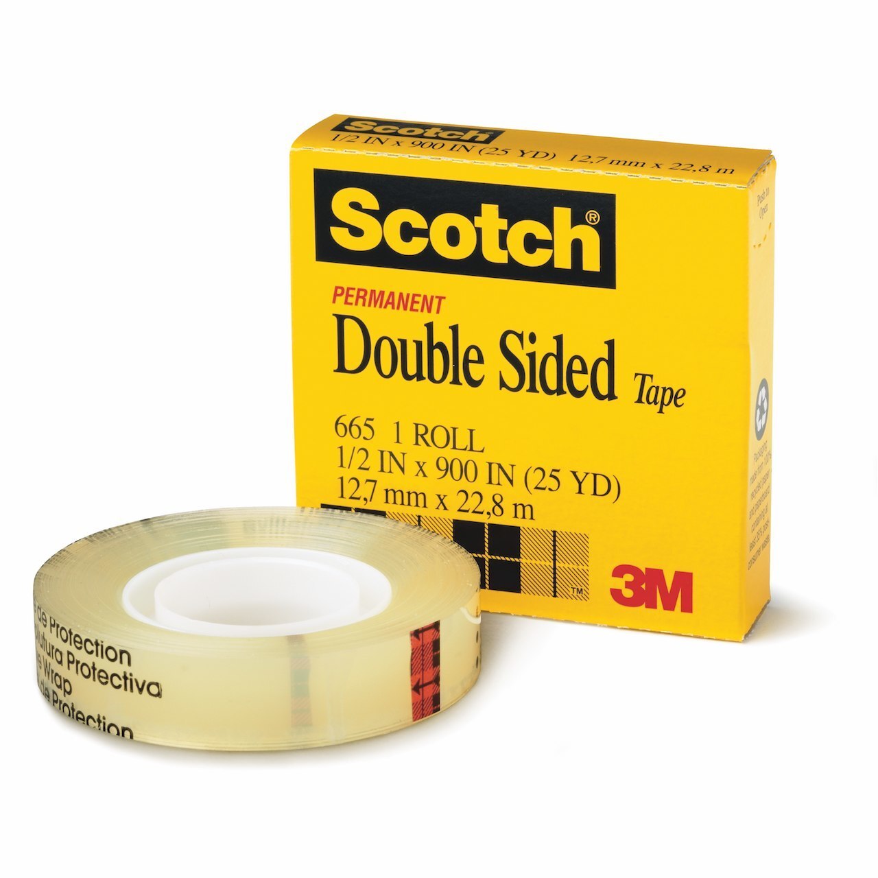 3M Scotch Double Sided Tape 12.7mm x 22.8m (665)